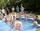 There is nothing like a nice summer time splash, especially when the pool is  made and ghetto rigged as fuck group of guys having sex