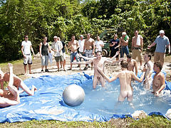 There is nothing like a nice summer time splash, especially when the pool is man made and ghetto rigged as fuck gay group sex organizations